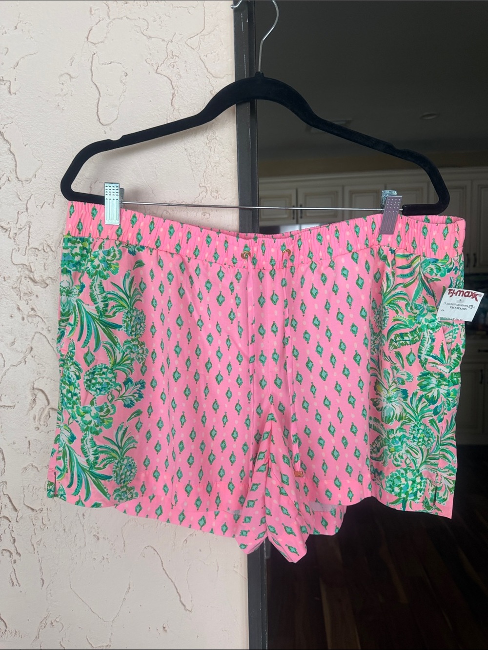 Lilly Pulitzer Pink Shorts with Green Pineapple Print